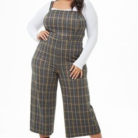 plaid jumpsuit forever 21